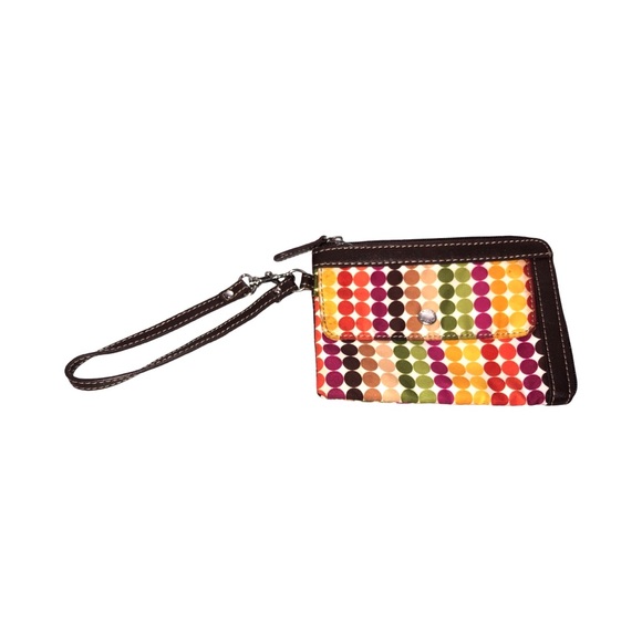 Franco Sarto Multicolor Polka Dot Wristlet - Picture 1 of 9